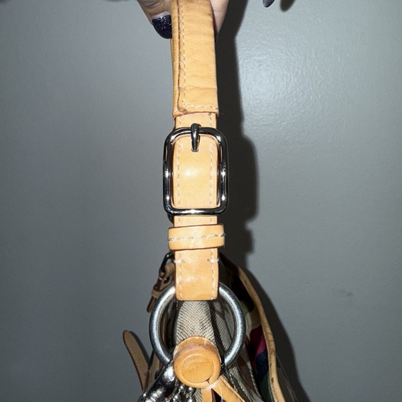 Coach Willis Brown Signature Canvas Tan‎ Leather 65th Anniversary Crossbody Bag! - Picture 8 of 15